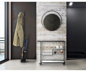 Черен стенен часовник Circle, ⌀ 60 cm - Mauro Ferretti