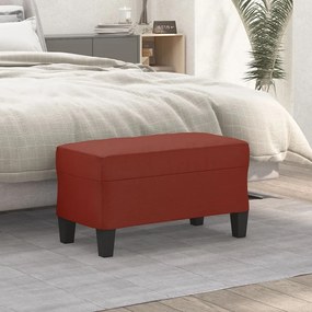 349443 vidaXL Пейка, виненочервена, 70x35x41 см, изкуствена кожа