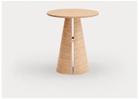 Кръгла трапезна маса от декор от дъб естествена ø 65 cm Cep – Teulat