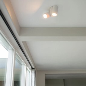 Дизайнерски прожектор бял 2-светлина регулируем - Michael