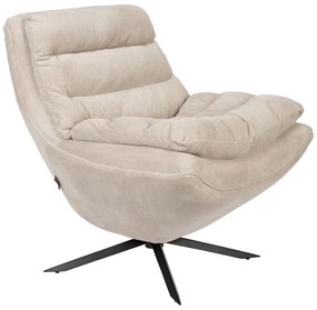 Кресло от бяло кадифе Vince - Dutchbone