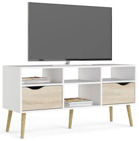 Бяла маса за телевизор , 117 x 57 cm Oslo - Tvilum