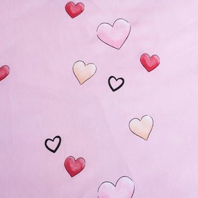 Бяло-розово единично памучно детско спално бельо 140x200 cm Minnie "White" – Jerry Fabrics