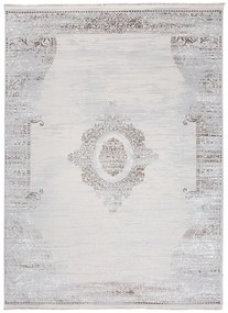 Дизайнерски винтидж килим с шарка в кремаво Ширина: 80 см | Дължина: 150 см