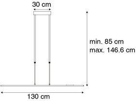 Модерна висяща лампа от стомана с LED, регулируема - Bold