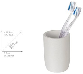 Бяла чаша за четки за зъби от полиресин Altavalle – Wenko