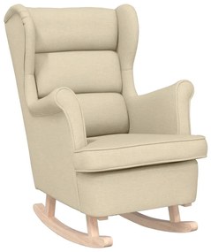 4016926 vidaXL Люлеещ се стол Cream 74x90x102 cm Fabric