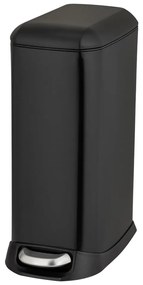Матово черно стоманено кошче за боклук с педал 12 l Design – Wenko