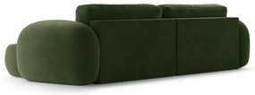Зелен кадифен сгъваем/с място за съхранение ъглов диван Tonale – Cosmopolitan Design