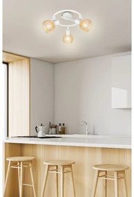 Лампа за таван в бяло-природен цвят ø 10 cm Atarri - Candellux Lighting