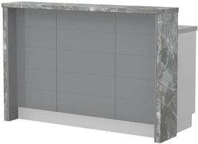Островна кухненска пейка Hudson-Length: 150 cm.-Gray-Siena Marble
