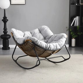 Удобен люлеещ се стол ELTON béžová