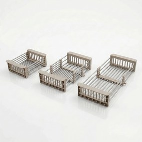 Virtuvinės plautuvės priedų rinkinys 3 dalių REA Beige