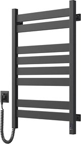 Електрически сушилник за кърпи с термостат LARGO 168W, 80x50 см, черен, ляв