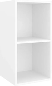 805471 vidaXL ТВ шкаф за стенен монтаж, бял, 37x37x72 см, инженерно дърво