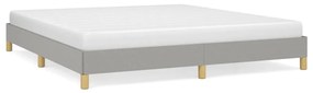 349836 vidaXL Рамка за легло без матрак светлосива 180x200cm Super King плат