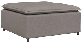 4104482 vidaXL Модулен диван с табуретка, бежов, 100x100x48 см