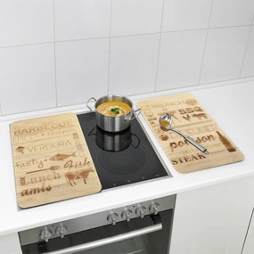 Капаци за печка 2 бр. от закалено стъкло 52x30 cm Barbecue – Maximex