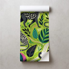 Самозалепващ тапет – Леопарди в тропическа джунгла