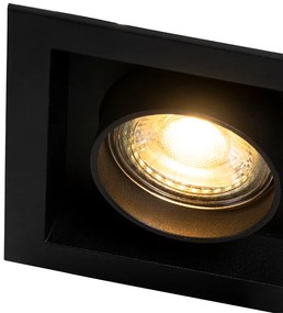 Модерен вграден прожектор черен регулируем 3-светлина - Roof