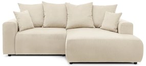 Кремав кадифен ъглов диван Enjoy – Bobochic Paris