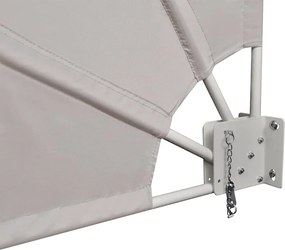 Сгъваема странична тента за балкон, кремава, 140x140 см
