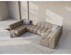 Кафяв ъглов диван (U форма) Kendal – Micadoni