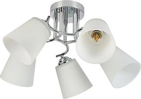 Таванен полилей PAFOS 5xE27/15W/230V, лъскав хром