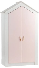 Двукрилен гардероб Sonata Pink House, Детски,  Височина 208 см