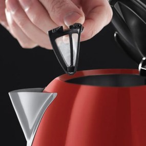 Електрическа кана Russell Hobbs Colours Plus Flame Red 20412-70, 2400W, 1.7 л, Бързо завиране, Скрит нагревател, 360° основа, Индикатор, Червен