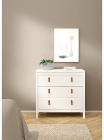 Бял нисък скрин 82x80 cm Madrid – Tvilum