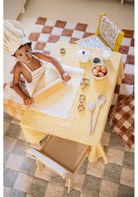 Светлосин и кремав ръчно изработен памучен килим подходящ за пране 120x160 cm Kitchen Tiles Blue Sage – Lorena Canals