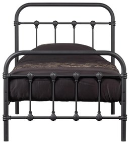 Черно единично легло с решетка 90x200 cm Moos - WOOOD