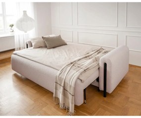 Бежов/кремав сгъваем/с място за съхранение диван от прежда с примки от букле 244 cm Arcadova – ELTAP
