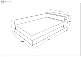 Легло 120/190 Приста + матрак