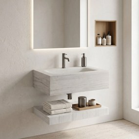 Стенна мивка с рафт Rea Apollo Muralto Roma 70