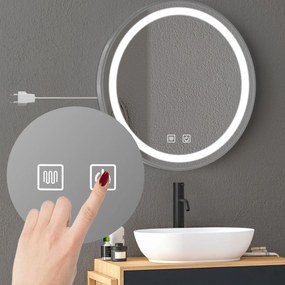 Огледало LED 50cm MMJ BRUSH SILVER
