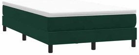 3315822 vidaXL Box Spring легло без матрак Тъмнозелено 120x210 cm кадифе
