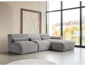 Светлосив ъглов диван (десен ъгъл) Flex Felix – Miuform