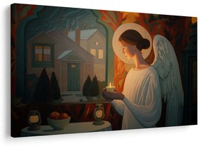 Картина на платно – коледен ангелче