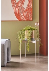 Кръгла странична масичка със стъклен плот ø 45 cm Beam – Hübsch