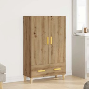 856915 vidaXL Висок шкаф, дъб артизан, 70x31x115 см, инженерно дърво