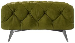 Зелена кадифена табуретка Chelsea – Ropez