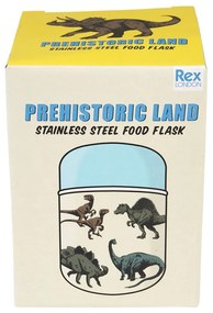 Син/кремав детски термос за храна 280 ml Prehistoric Land – Rex London
