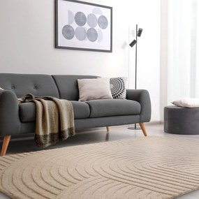 Бежов вълнен килим 160x230 cm Hague - Asiatic Carpets