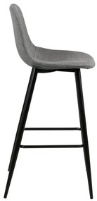 Светлосив бар стол с метална основа Wilma - Actona