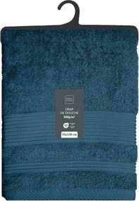 Тъмносиня памучна хавлиена кърпа от тери 70x130 cm Tendresse – douceur d'intérieur