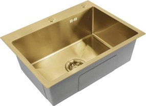 Стоманена мивка Liam BRUSH GOLD