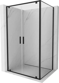 Mexen Exo душ кабина с врати 80 x 100 см, прозрачна, черна - 8182-080-100-70-00