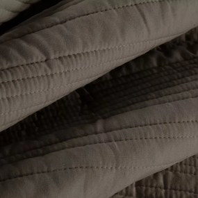 Елегантна покривка за легло TARA от матирана тъкан с ватиран десен - кафява Ширина: 170 см | Дължина: 210 см